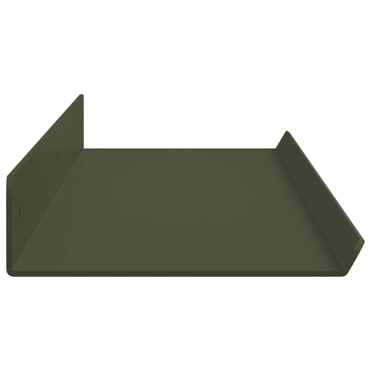 Vegghylle med hylle 4 pcs Olivengrønn 80 x 9 x 2,5 cm vidaXL