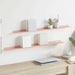 Vegghylle med hylle Veggmontert 2 pcs Rosa 100 x 9 x 2,5 cm vidaXL