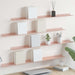 Vegghylle med hylle Veggmontert 4 pcs Rosa 100 x 9 x 2,5 cm vidaXL