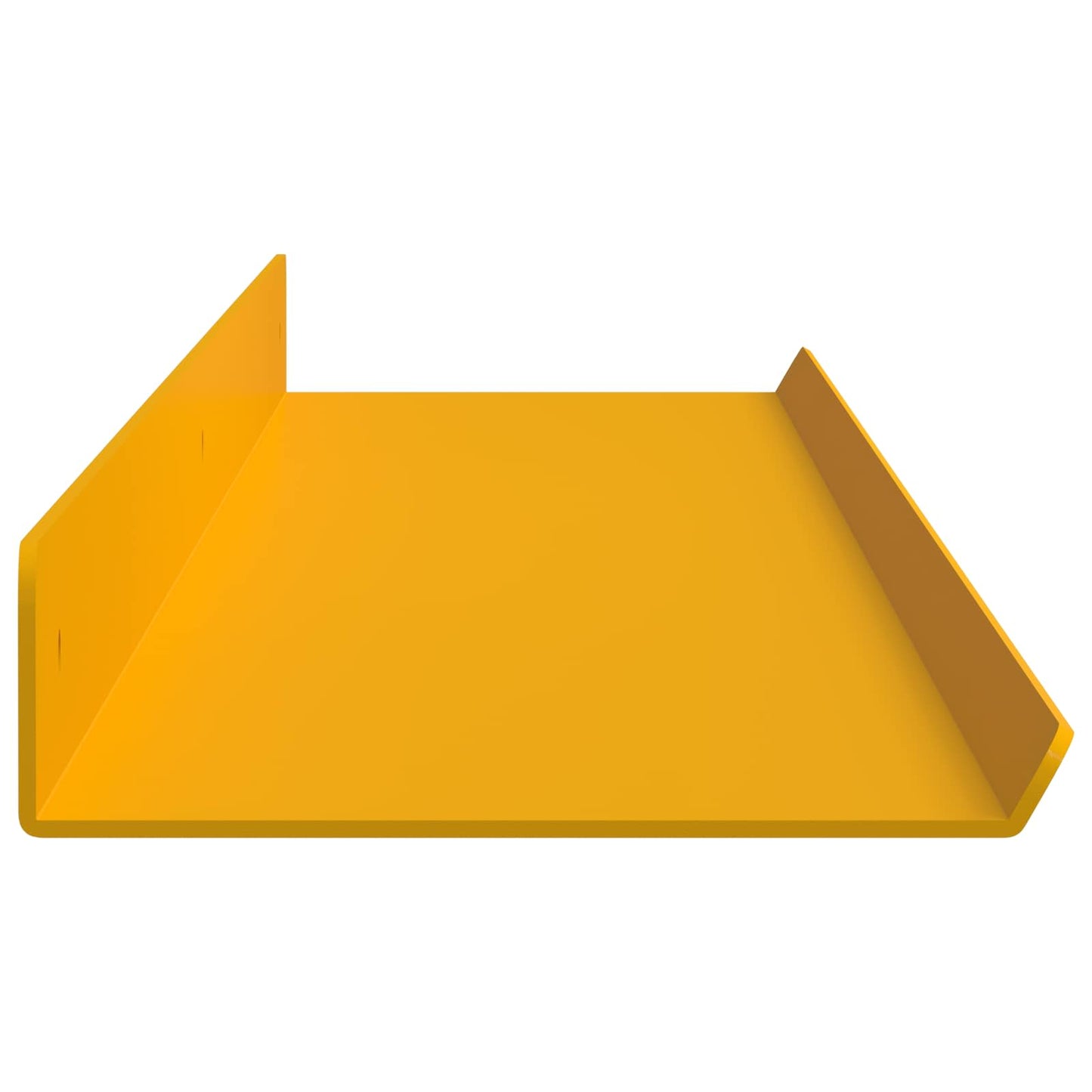 Vegghylle med hylle 2 pcs Sennepsgul 100 x 9 x 2,5 cm vidaXL