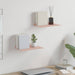 Vegghylle med hylle Veggmontert 2 pcs Rosa 30 x 18 x 2,5 cm vidaXL