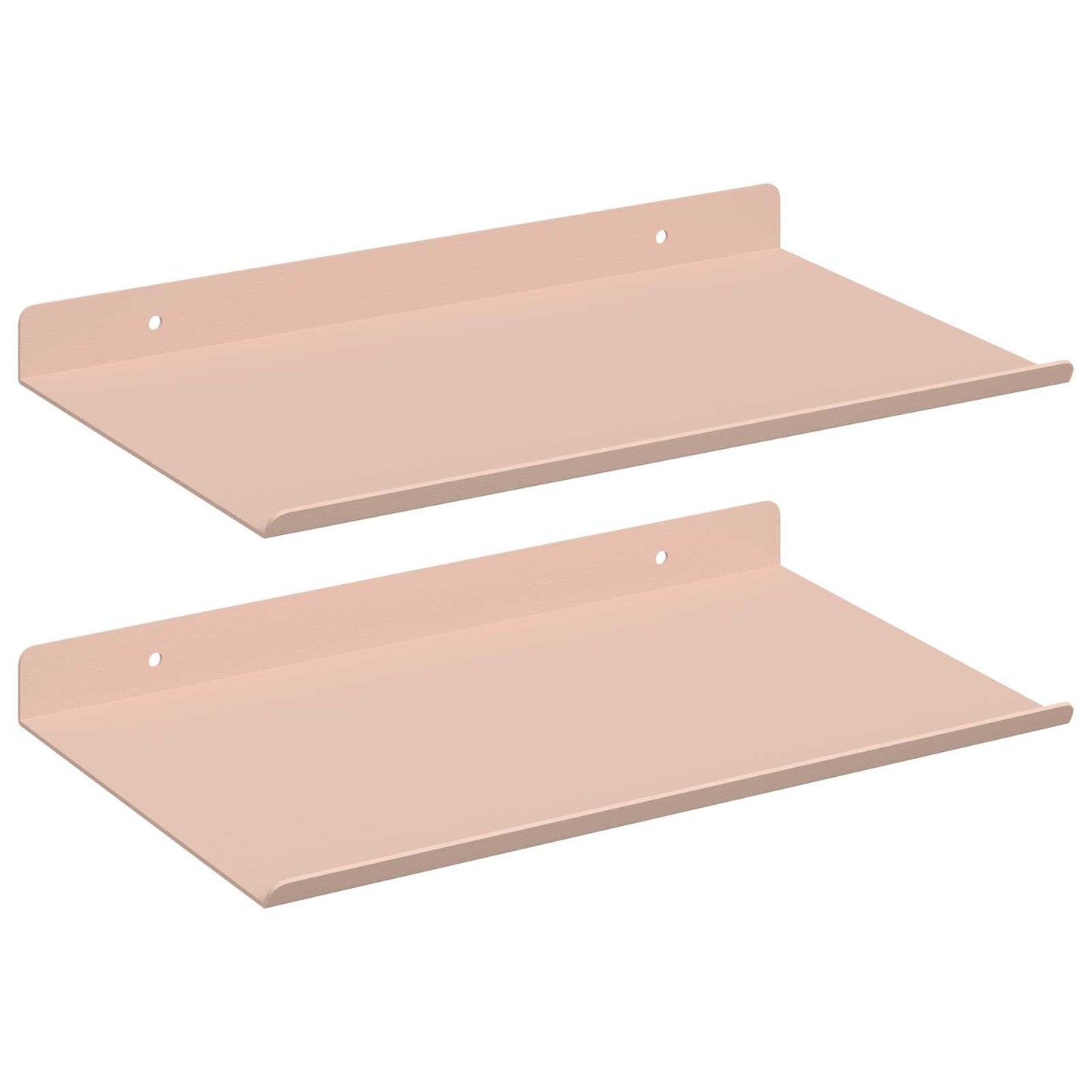 Vegghylle med hylle Veggmontert 2 pcs Rosa 30 x 18 x 2,5 cm vidaXL