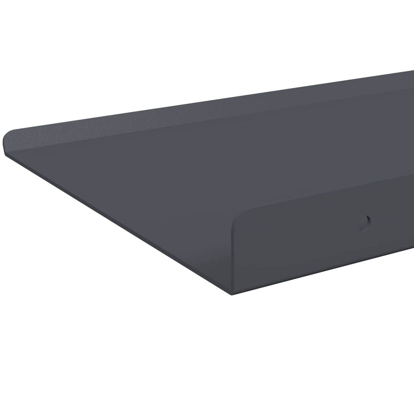 Vegghylle med hylle 2 pcs Antrasitt 30 x 18 x 2,5 cm vidaXL