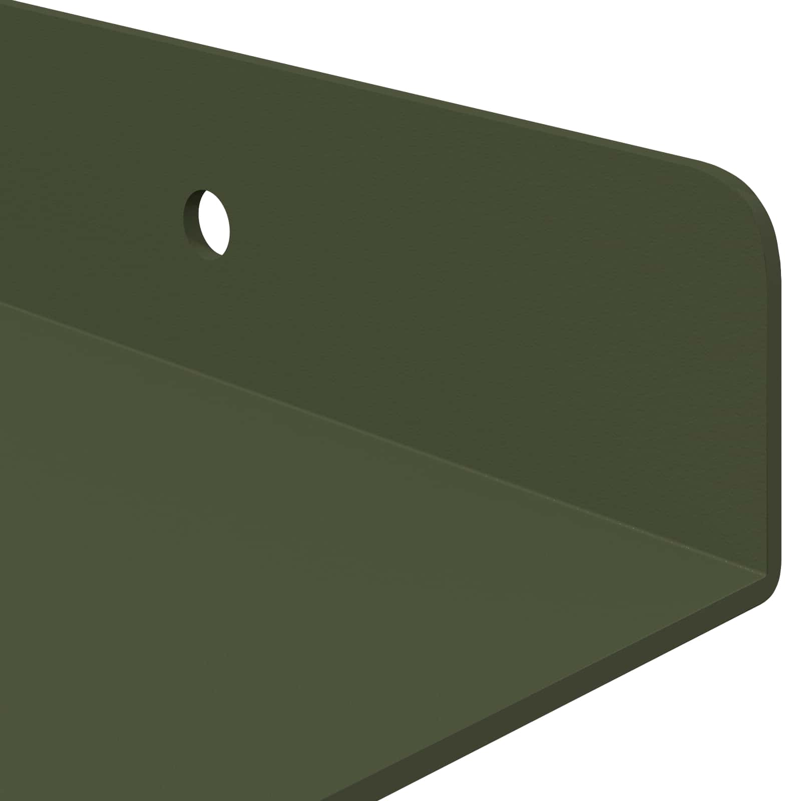 Vegghylle med hylle 2 pcs Olivengrønn 30 x 18 x 2,5 cm vidaXL