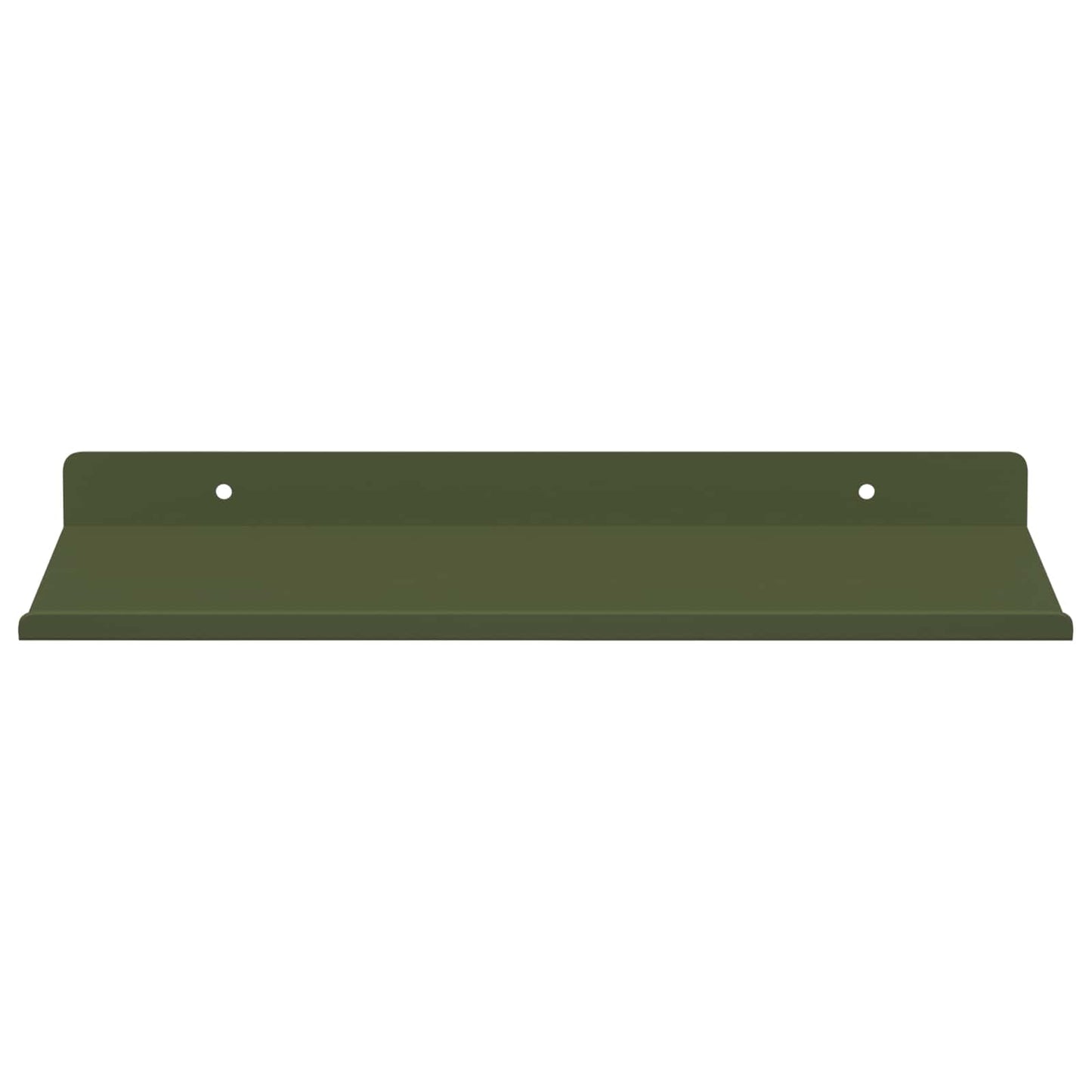 Vegghylle med hylle 2 pcs Olivengrønn 30 x 18 x 2,5 cm vidaXL