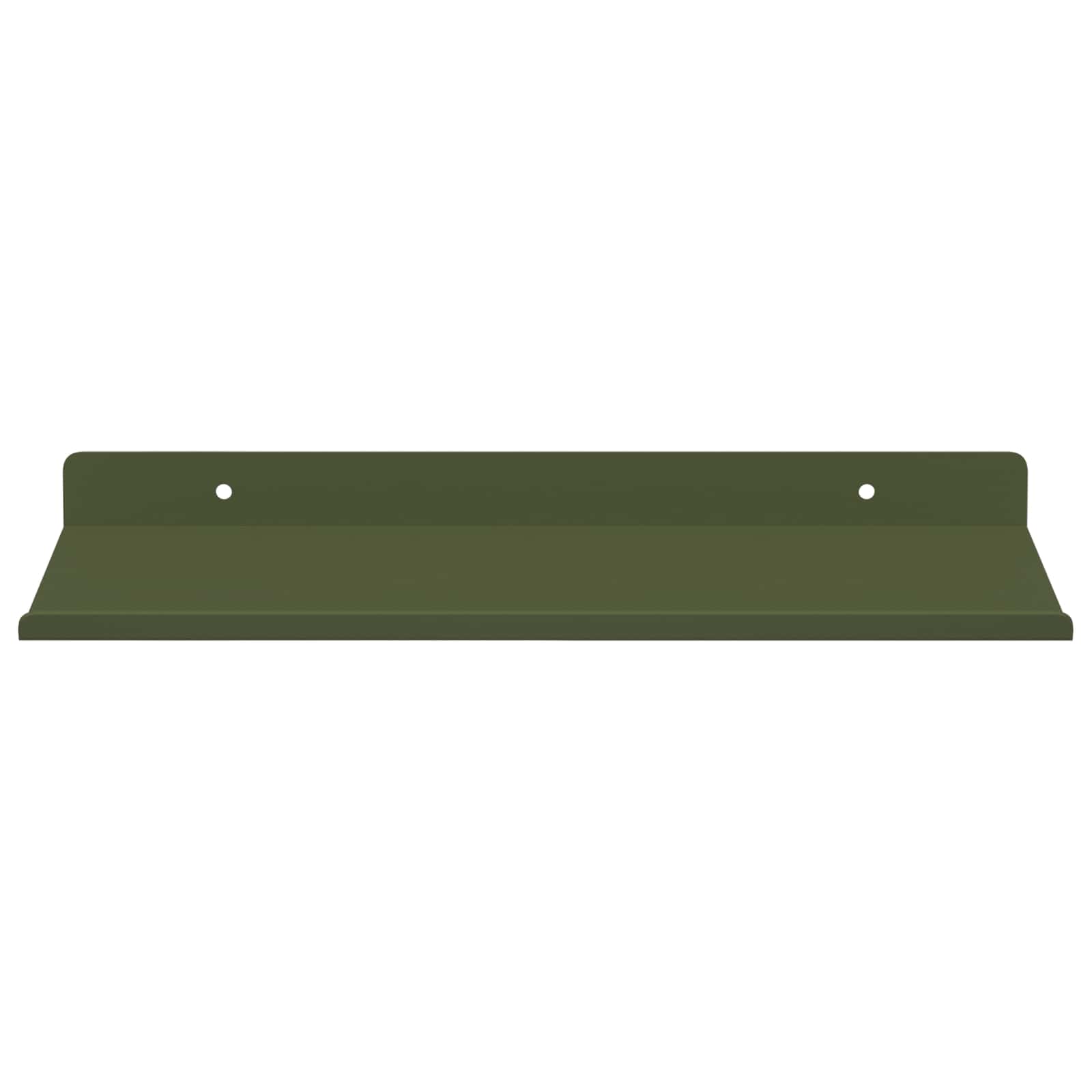 Vegghylle med hylle 2 pcs Olivengrønn 30 x 18 x 2,5 cm vidaXL