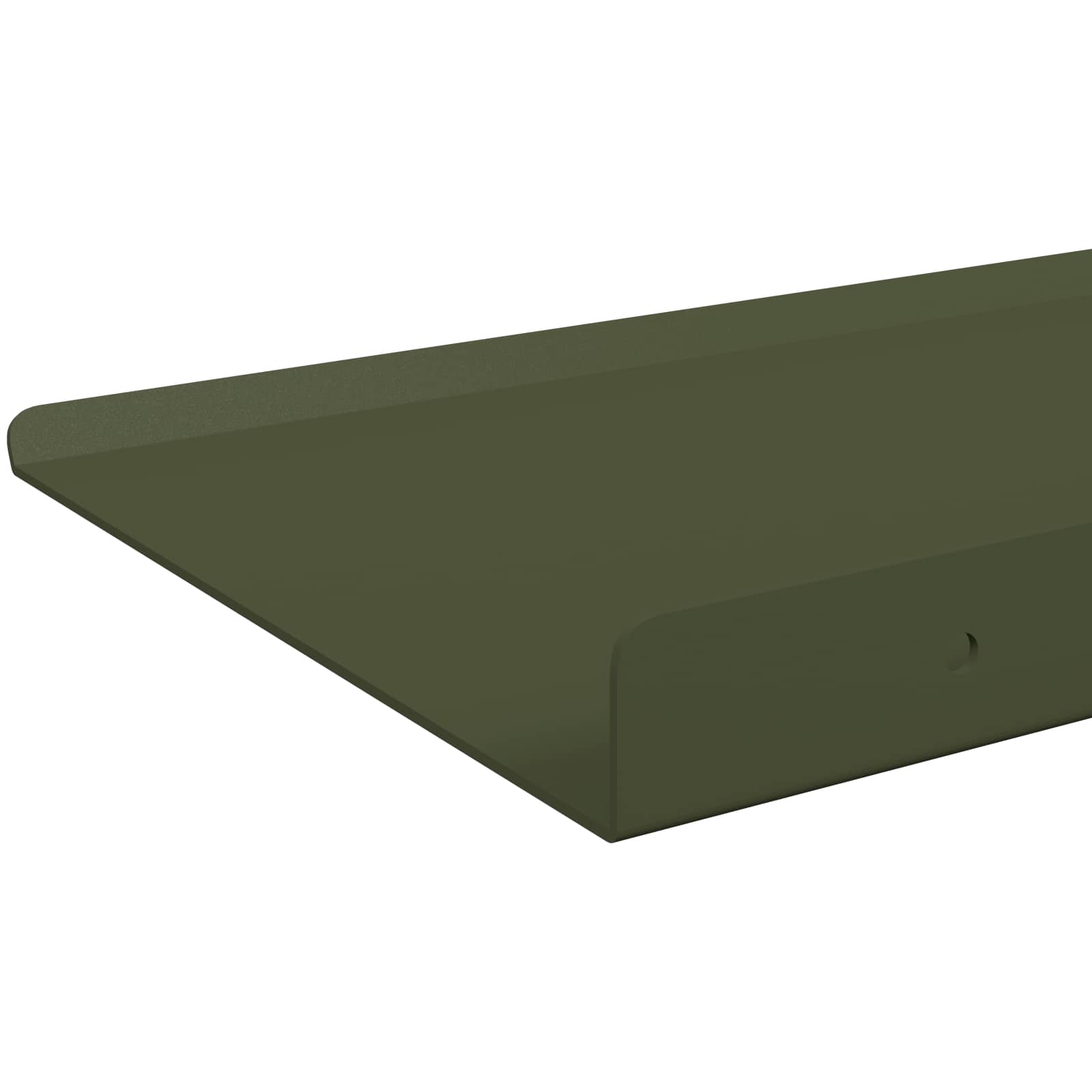 Vegghylle med hylle 4 pcs Olivengrønn 30 x 18 x 2,5 cm vidaXL