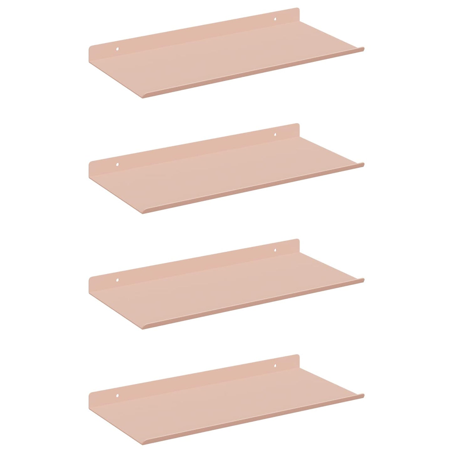 Vegghylle med hylle Veggmontert 4 pcs Rosa 40 x 18 x 2,5 cm vidaXL