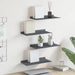 Vegghylle med hylle 4 pcs Antrasitt 40 x 18 x 2,5 cm vidaXL