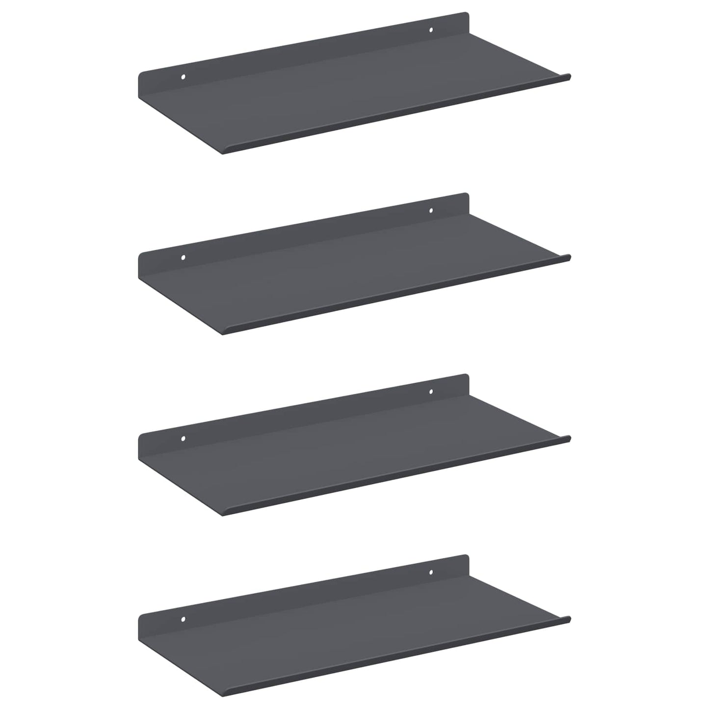Vegghylle med hylle 4 pcs Antrasitt 40 x 18 x 2,5 cm vidaXL
