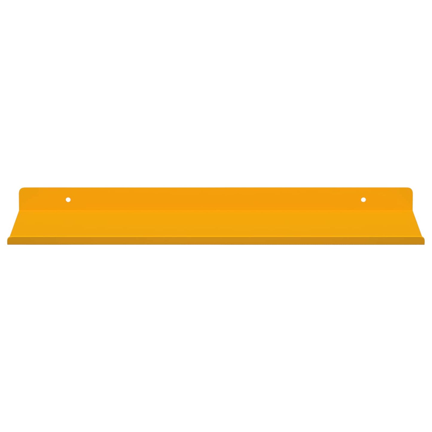 Vegghylle med hylle 4 pcs Sennepsgul 40 x 18 x 2,5 cm vidaXL
