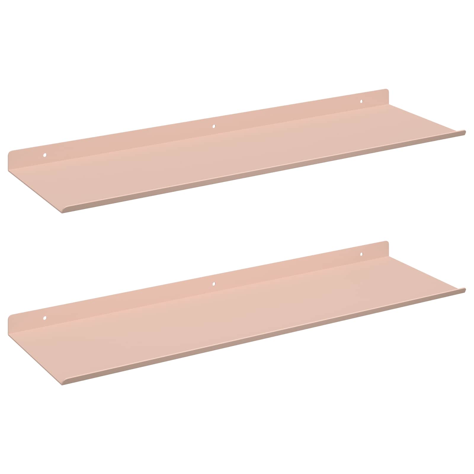 Vegghylle med hylle Veggmontert 2 pcs Rosa 60 x 18 x 2,5 cm vidaXL
