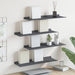 Vegghylle med hylle 4 pcs Antrasitt 60 x 18 x 2,5 cm vidaXL