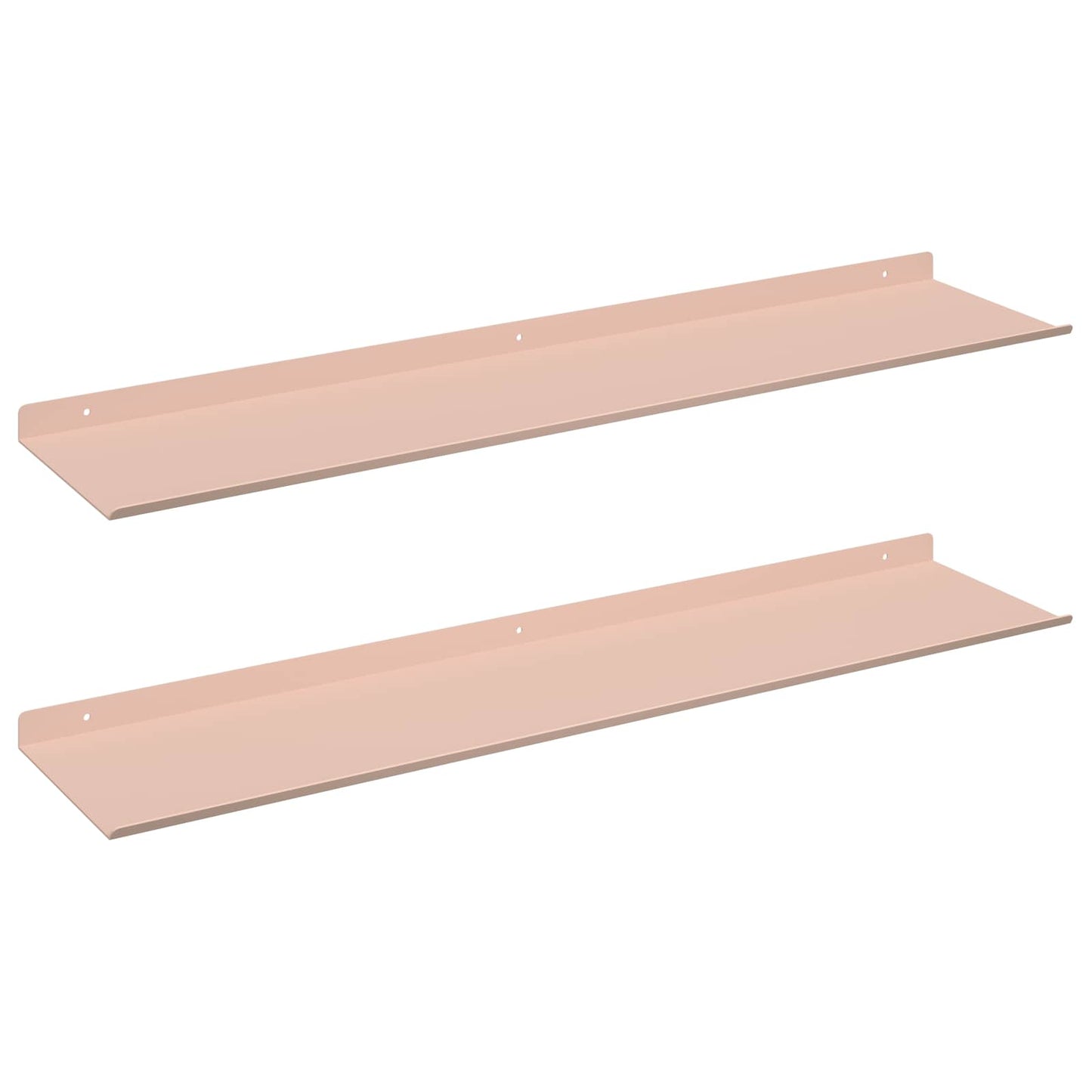 Vegghylle med hylle Veggmontert 2 pcs Rosa 80 x 18 x 2,5 cm vidaXL
