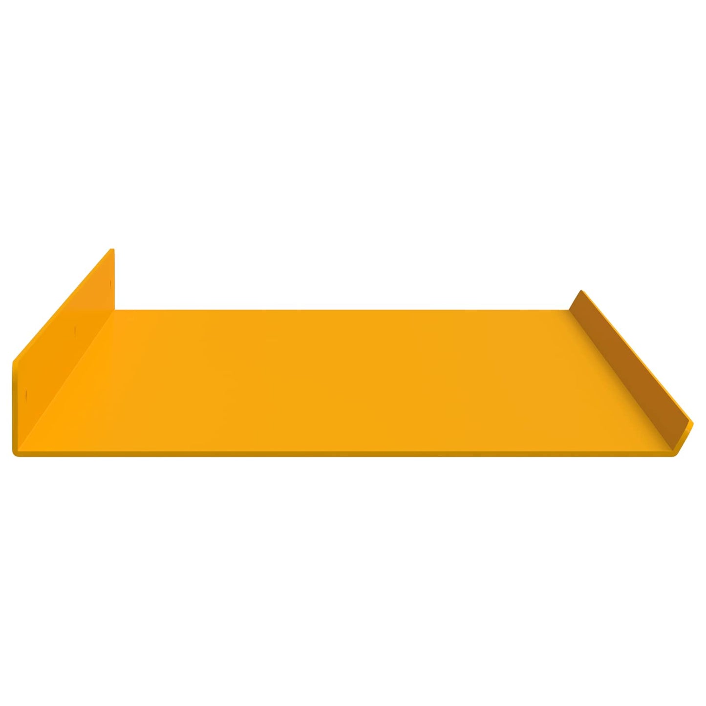Vegghylle med hylle 2 pcs Sennepsgul 80 x 18 x 2,5 cm vidaXL