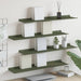 Vegghylle med hylle 4 pcs Olivengrønn 80 x 18 x 2,5 cm vidaXL