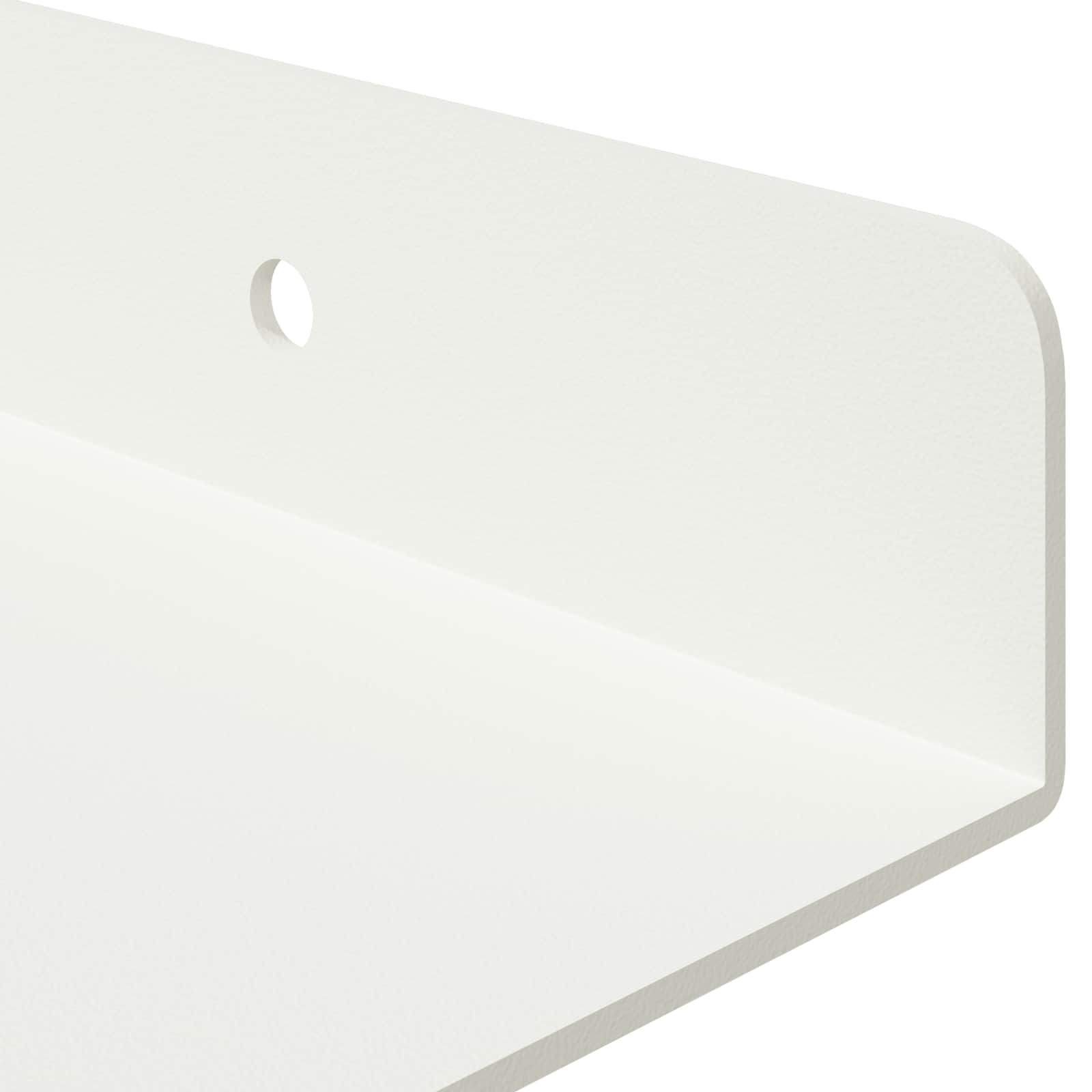 Vegghylle med hylle Veggmontert 4 pcs Hvit 80 x 18 x 2,5 cm vidaXL