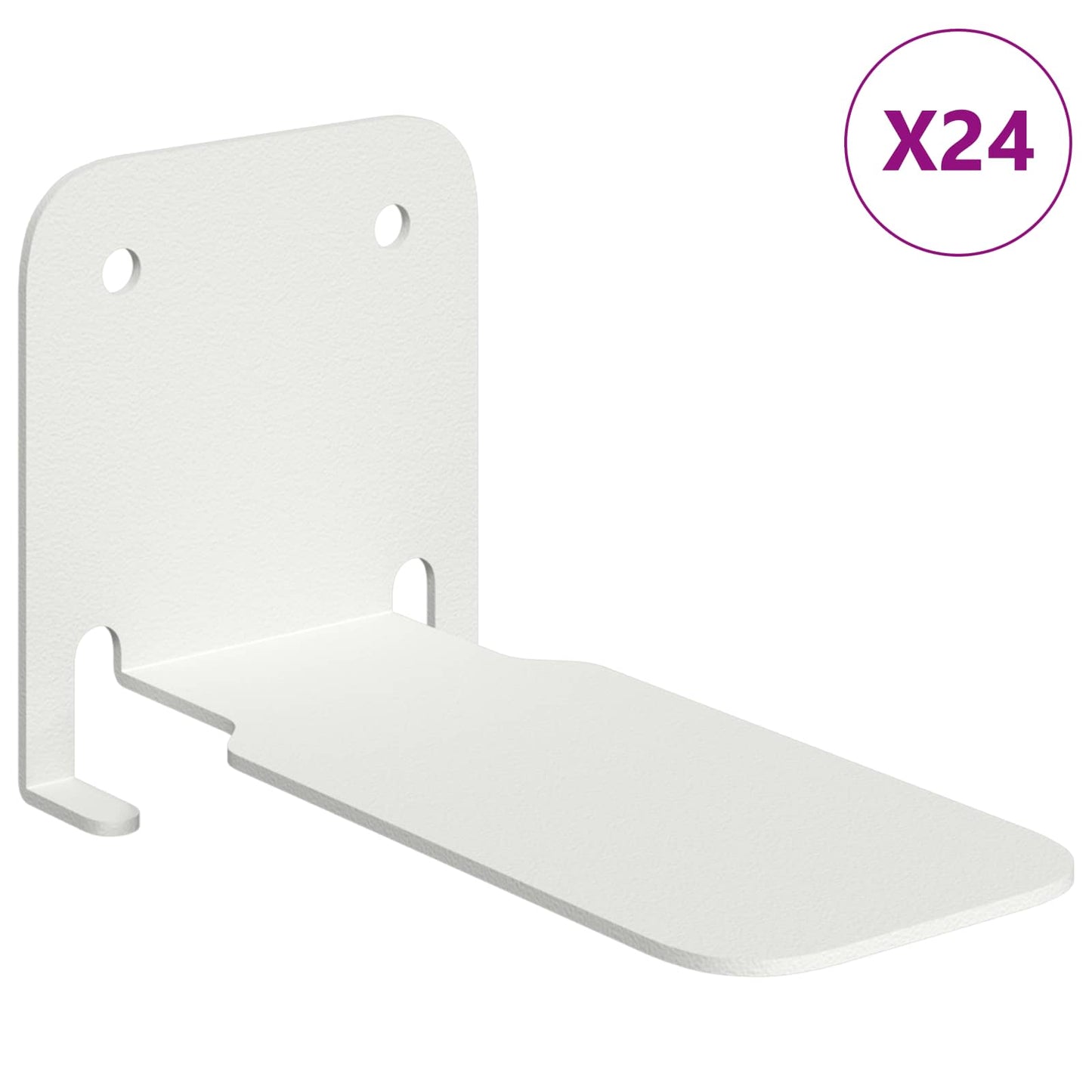 Flytende hylle med hylle 24 pcs Hvit 6 x 10,8 x 6,6 cm