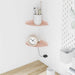 Flytende hylle med hylle med lagring 2 pcs Rosa 15 x 15 x 2 cm