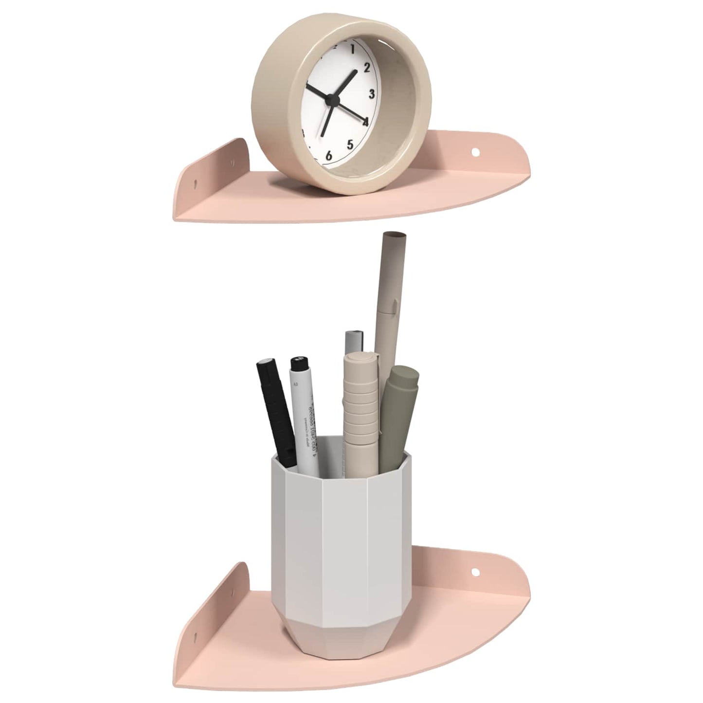 Flytende hylle med hylle med lagring 2 pcs Rosa 15 x 15 x 2 cm