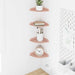 Flytende hylle med hylle med lagring 4 pcs Rosa 15 x 15 x 2 cm