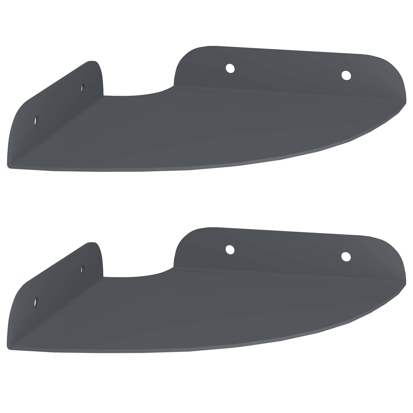 Flytende hylle med hylle 2 pcs Antrasitt 15 x 15 x 2 cm
