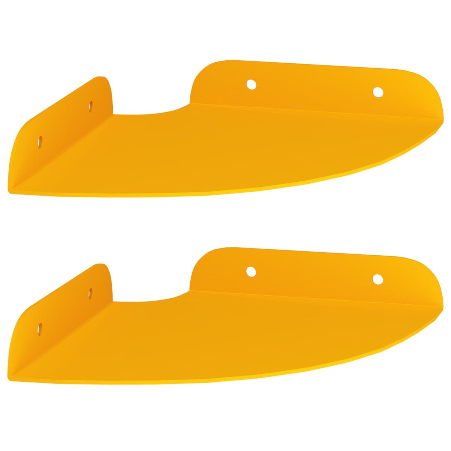Flytende hylle med hylle 2 pcs Sennepsgul 15 x 15 x 2 cm