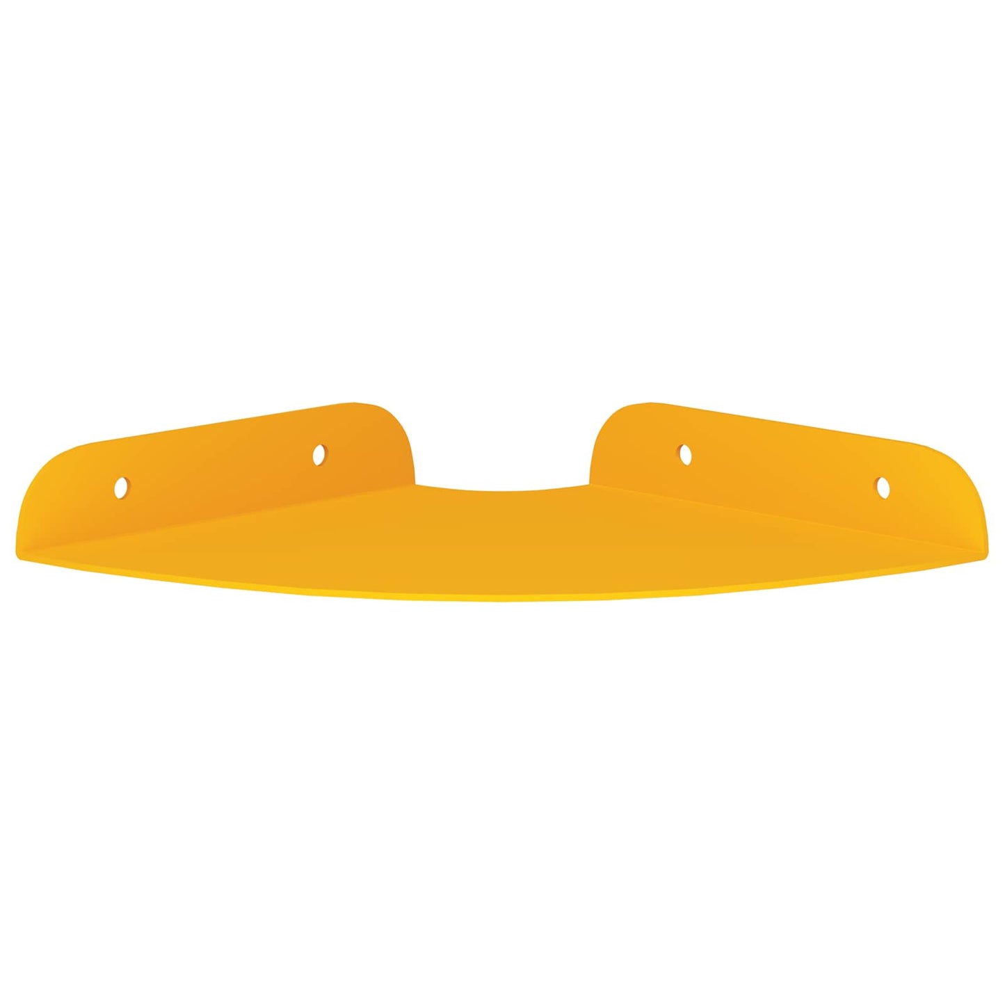 Flytende hylle med hylle 4 pcs Sennepsgul 15 x 15 x 2 cm