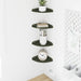 Flytende hylle med hylle 4 pcs Olivengrønn 15 x 15 x 2 cm