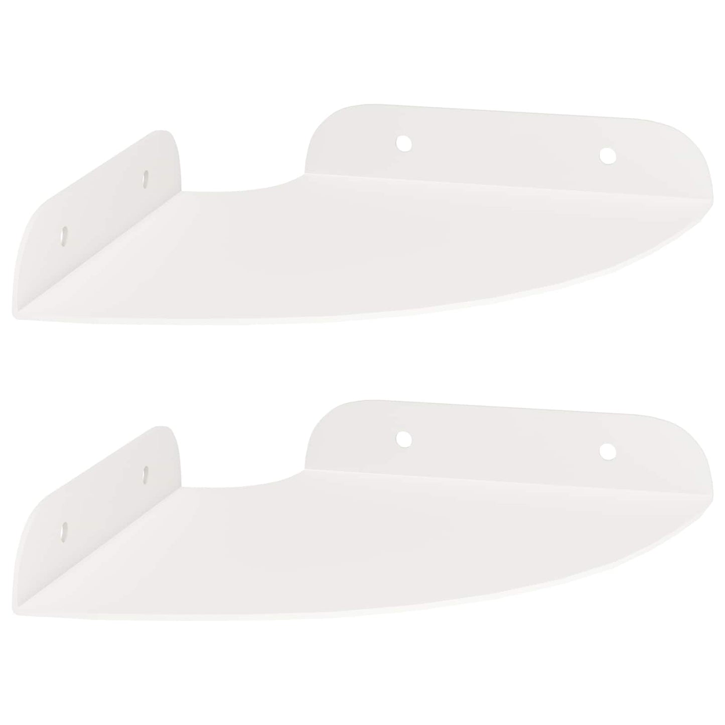 Flytende hylle med hylle med lagring 2 pcs Hvit 15 x 15 x 2 cm