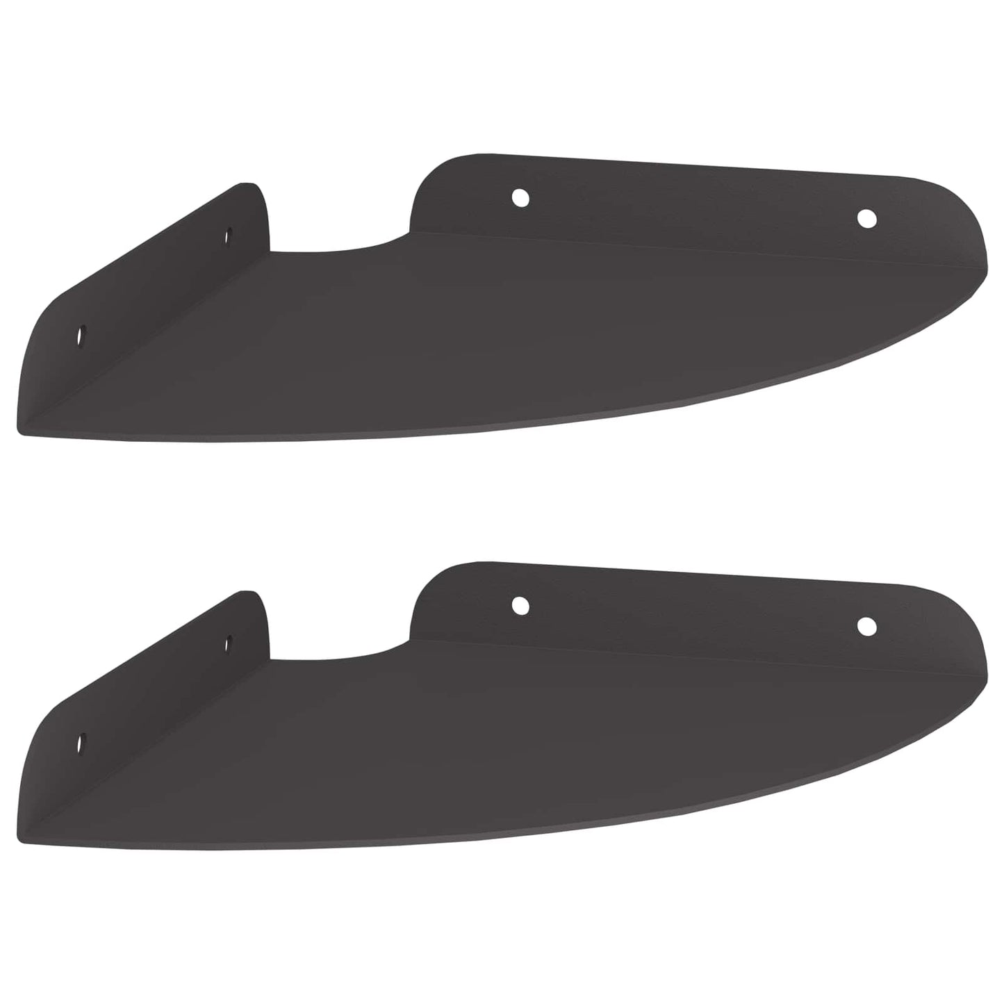 Flytende hylle med hylle med lagring 2 pcs Svart 18 x 18 x 2 cm