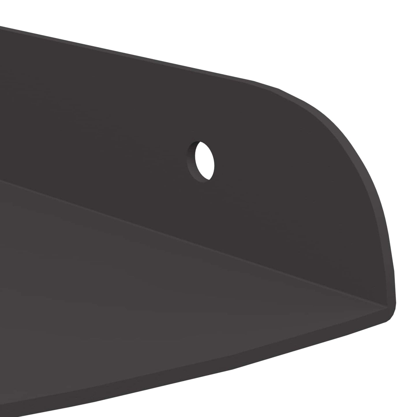 Flytende hylle med hylle med lagring 4 pcs Svart 18 x 18 x 2 cm