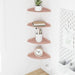 Flytende hylle med hylle med lagring 4 pcs Rosa 18 x 18 x 2 cm