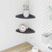 Flytende hylle med hylle 2 pcs Antrasitt 18 x 18 x 2 cm