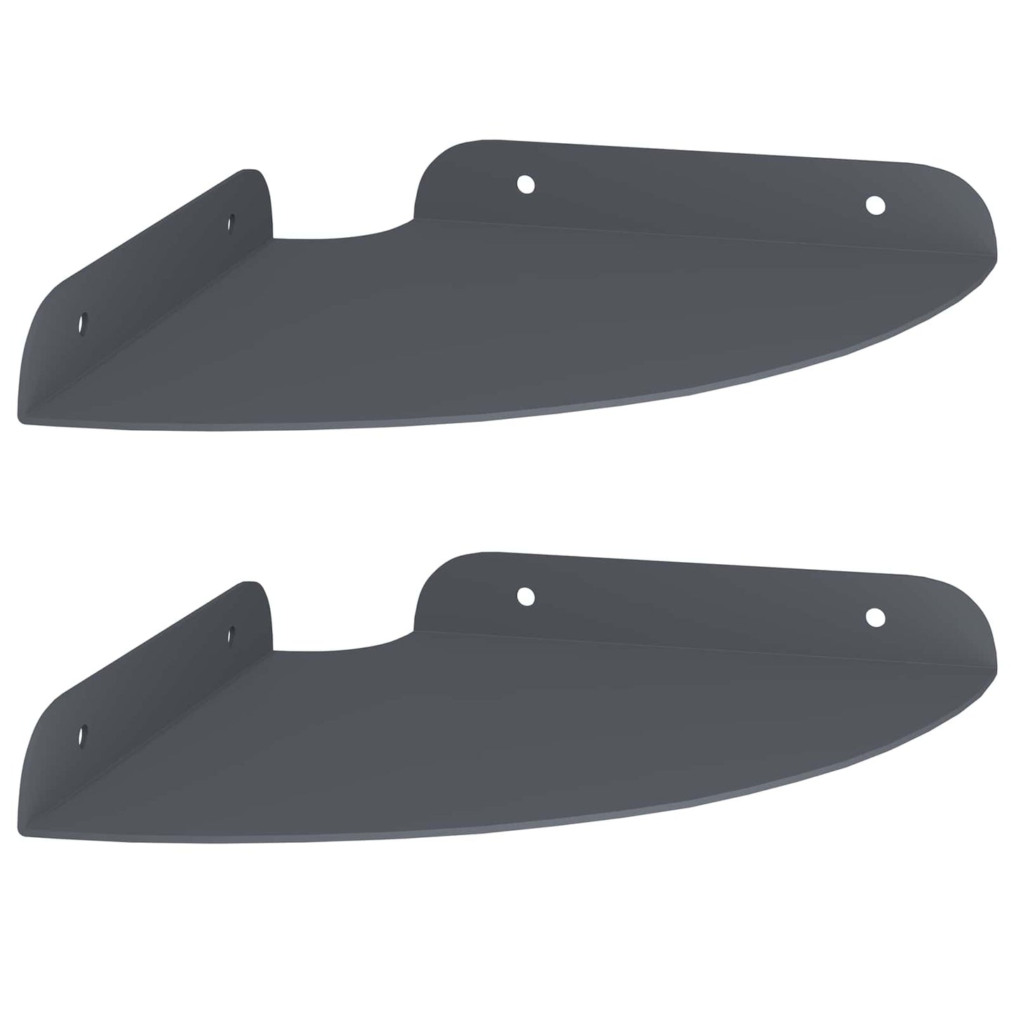 Flytende hylle med hylle 2 pcs Antrasitt 18 x 18 x 2 cm