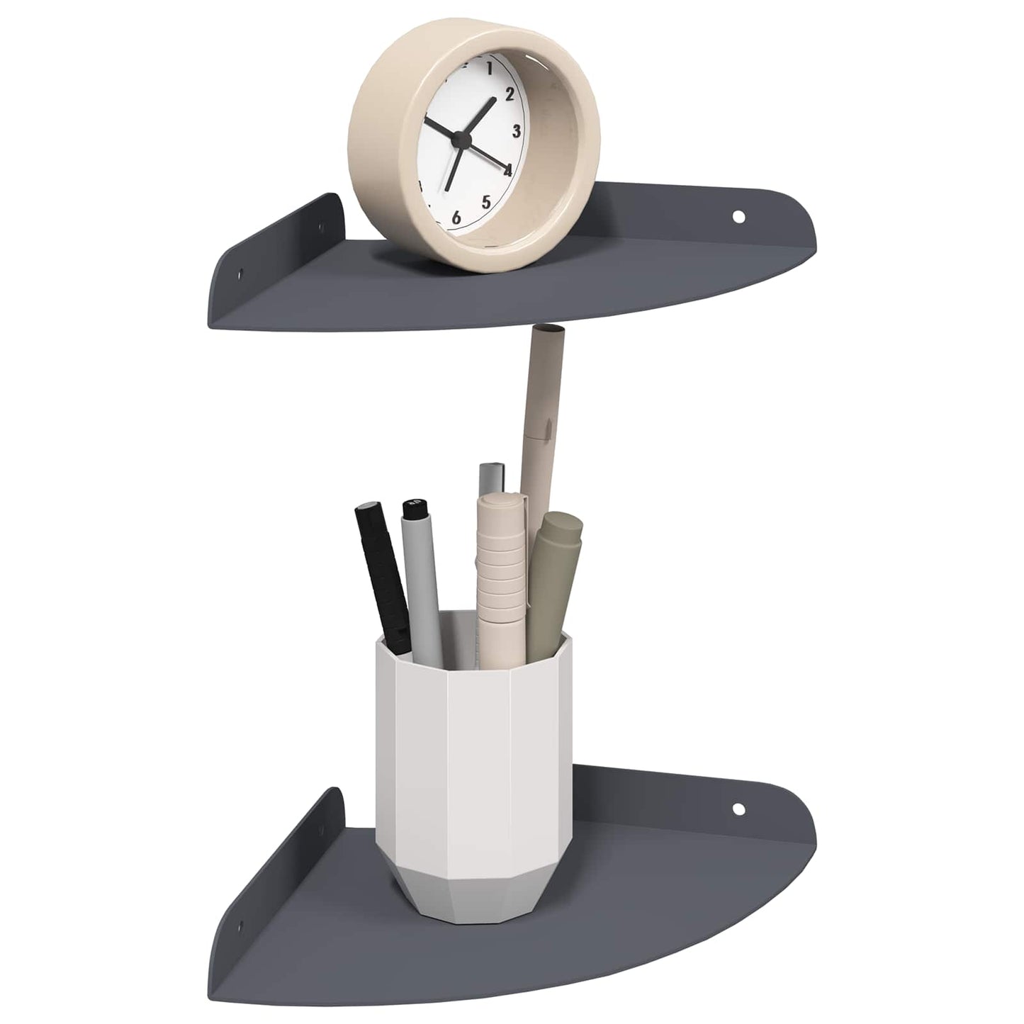 Flytende hylle med hylle 2 pcs Antrasitt 18 x 18 x 2 cm