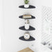 Flytende hylle med hylle 4 pcs Antrasitt 18 x 18 x 2 cm