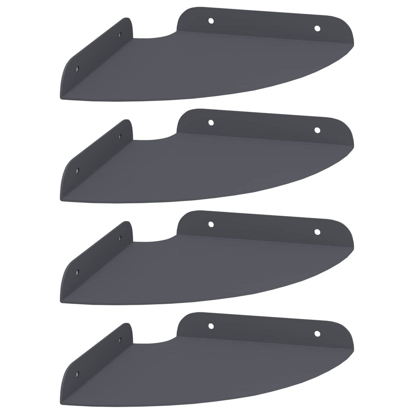 Flytende hylle med hylle 4 pcs Antrasitt 18 x 18 x 2 cm