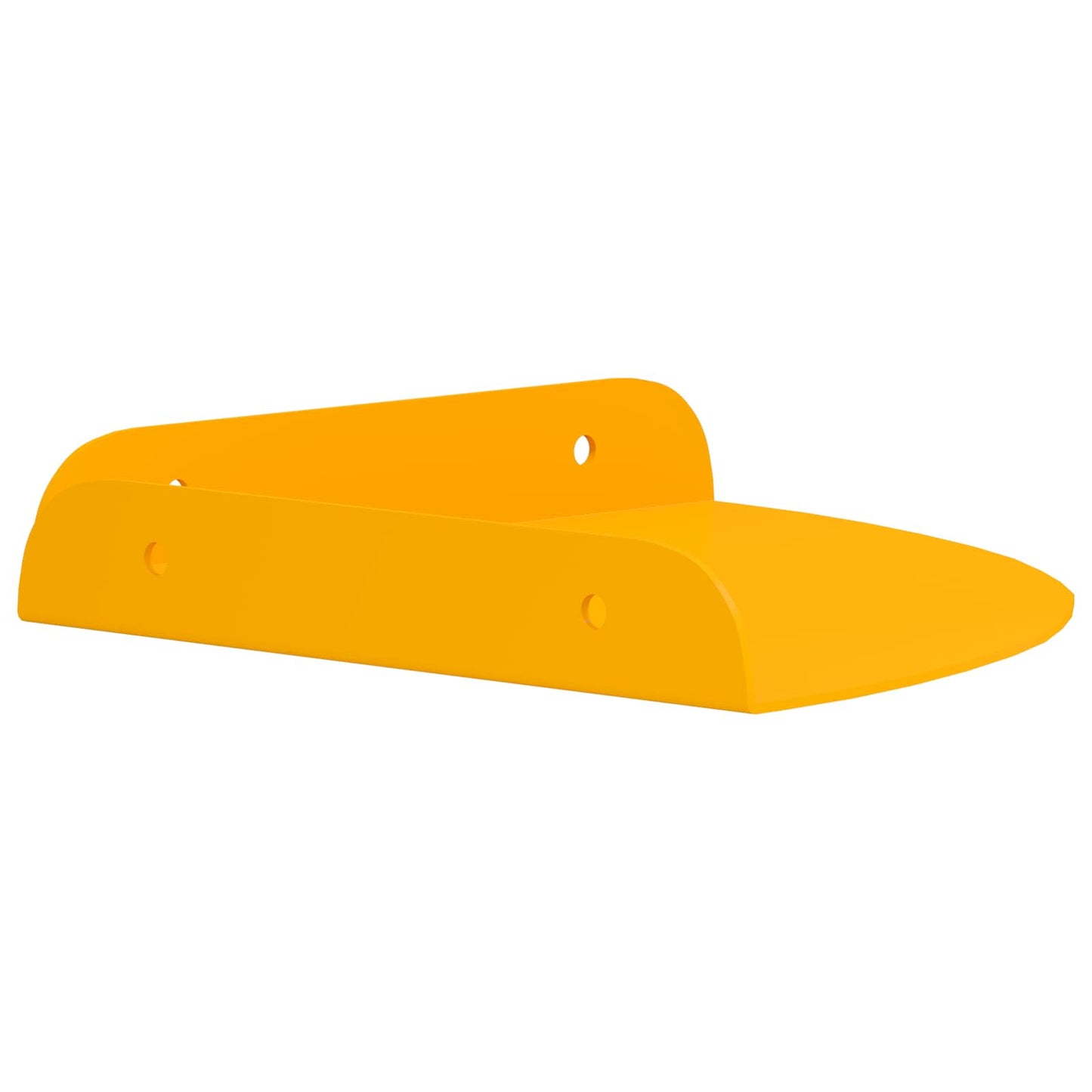 Flytende hylle med hylle 2 pcs Sennepsgul 18 x 18 x 2 cm