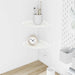 Flytende hylle med hylle med lagring 2 pcs Hvit 18 x 18 x 2 cm