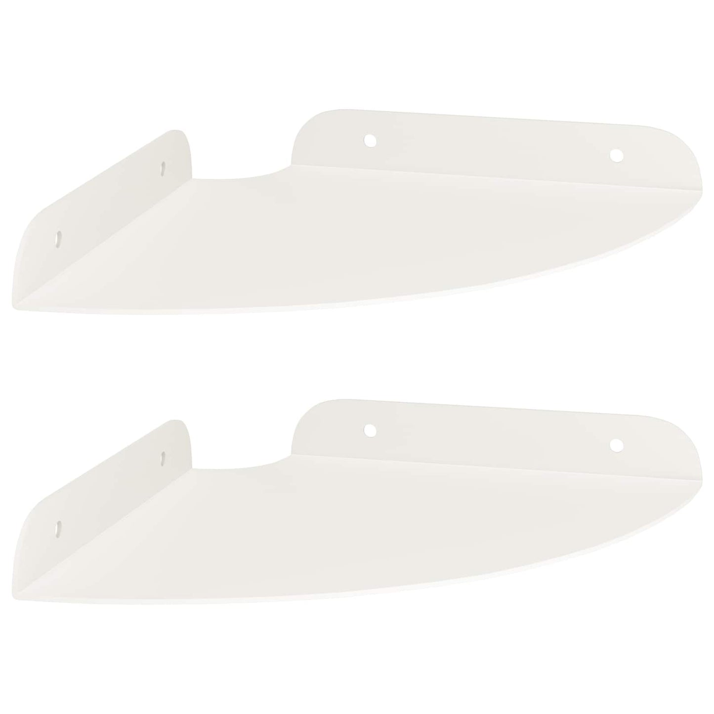 Flytende hylle med hylle med lagring 2 pcs Hvit 18 x 18 x 2 cm