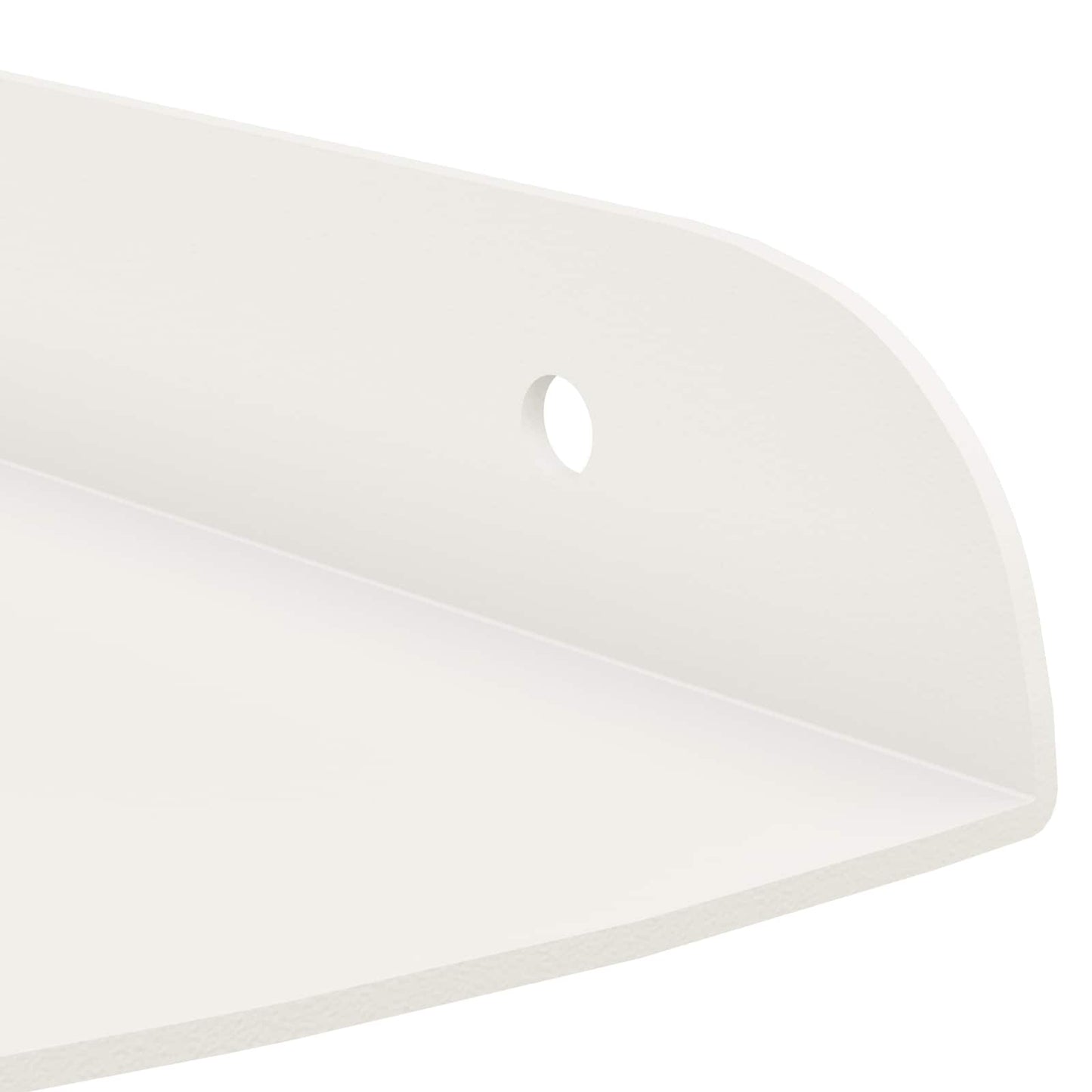 Flytende hylle med hylle med lagring 4 pcs Hvit 18 x 18 x 2 cm