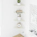 Flytende hylle med hylle med lagring 4 pcs Hvit 18 x 18 x 2 cm