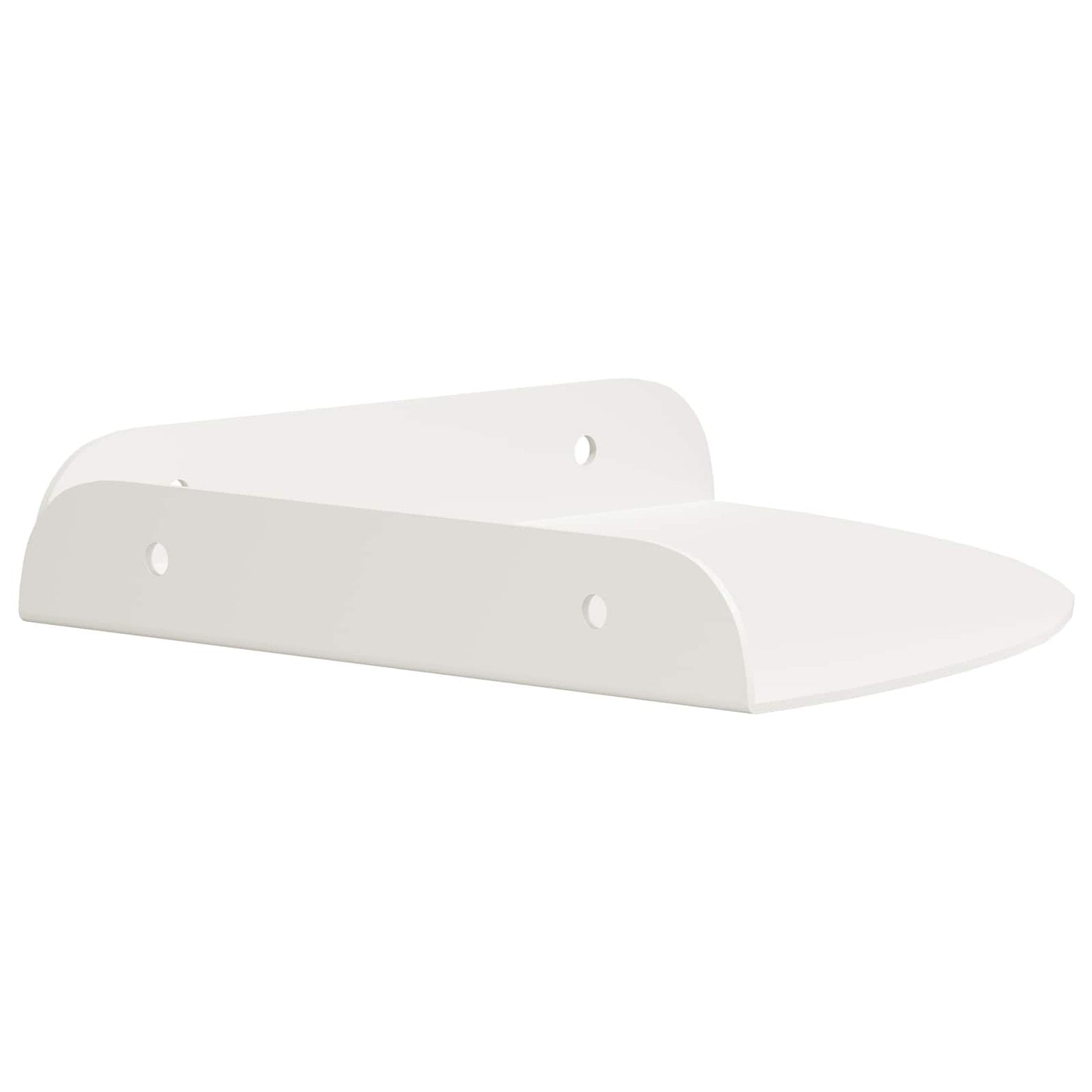 Flytende hylle med hylle med lagring 4 pcs Hvit 18 x 18 x 2 cm