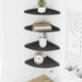 Flytende hylle med hylle med lagring 4 pcs Svart 24 x 24 x 2 cm