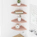 Flytende hylle med hylle med lagring 4 pcs Rosa 24 x 24 x 2 cm