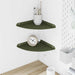 Flytende hylle med hylle 2 pcs Olivengrønn 24 x 24 x 2 cm