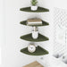 Flytende hylle med hylle 4 pcs Olivengrønn 24 x 24 x 2 cm