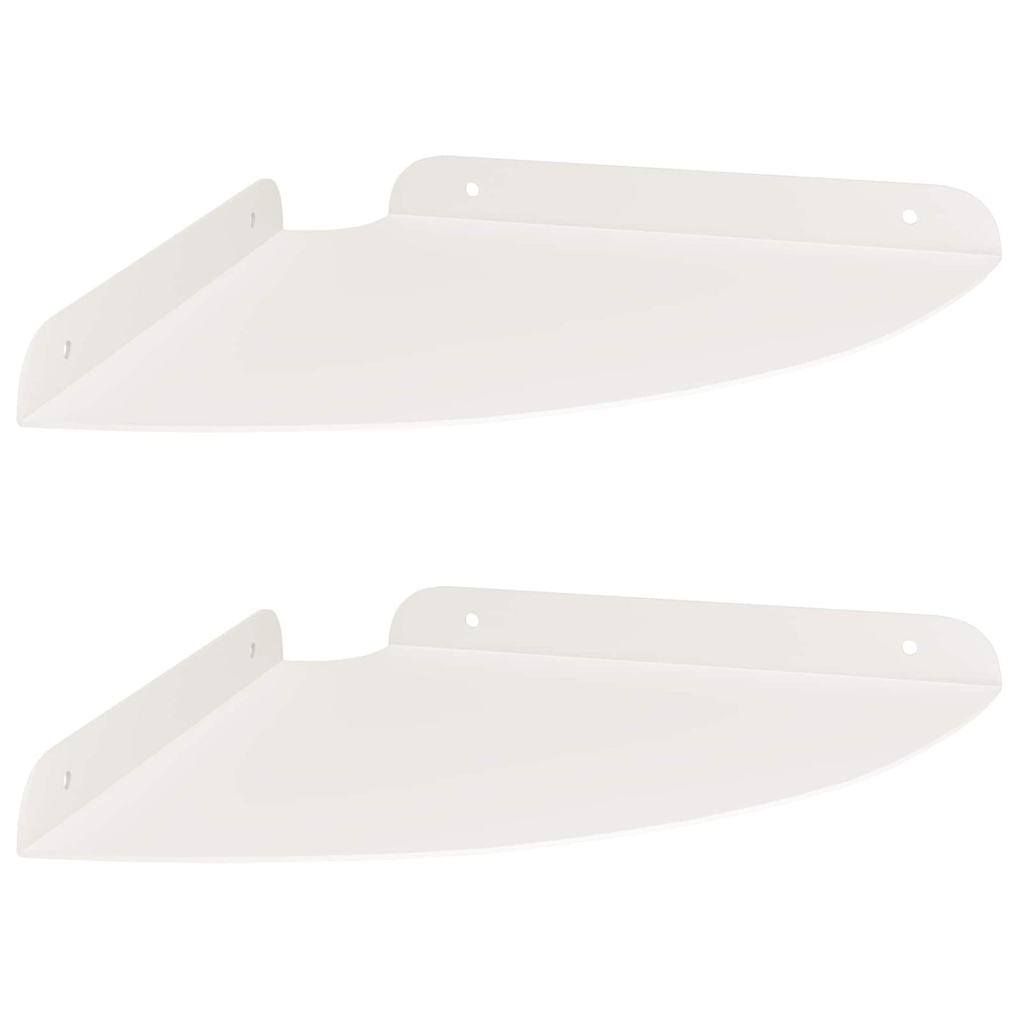 Flytende hylle med hylle med lagring 2 pcs Hvit 24 x 24 x 2 cm