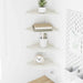 Flytende hylle med hylle med lagring 4 pcs Hvit 24 x 24 x 2 cm